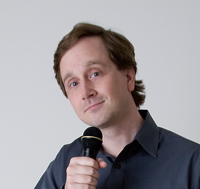 Patrick Stuart performing stand-up comedy